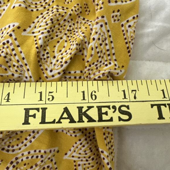 MAEVE ANTHROPOLOGIE Dress Medium Yellow Fete Midi Faux Wrap Feminine Casual - Picture 9 of 12